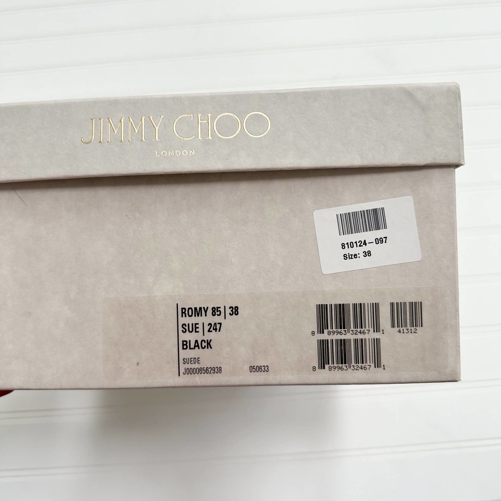 Jimmy Choo Romy Pump Suede Leather Black 85 mm - Picture 15 of 15
